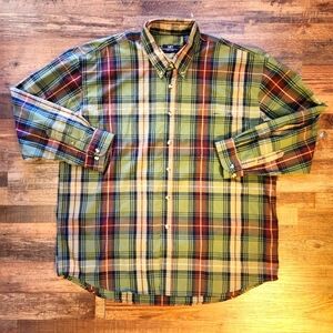 SRT Plaid Button-up Long Sleeve Dress Shirt‎